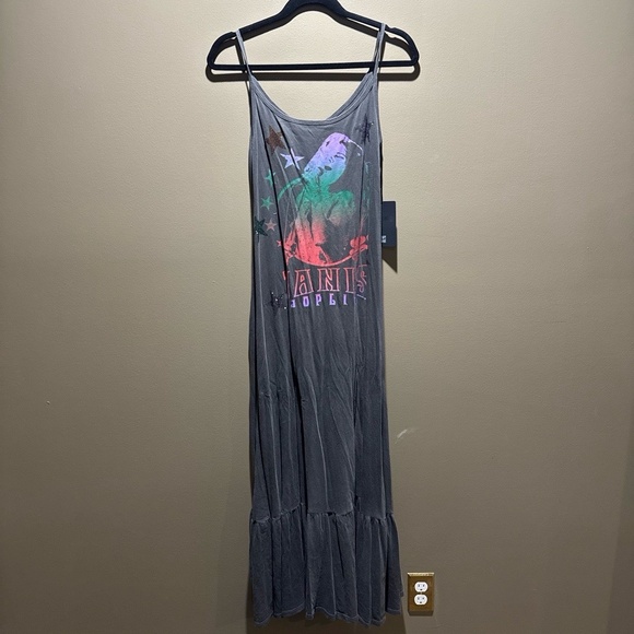 NWT Lauren Moshi Janis Joplin sequin Ruffled Hem Sleeveless Maxi Slip Dress - Picture 3 of 8